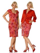 Móda pre plnoštíhle-šaty a kabátik 7666a